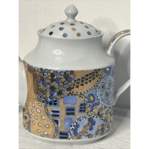 Cecile Christy Teapot Gustav Klimt 1999 Museum Musei Madrid + Sugar Bowl RARE - Picture 3 of 12